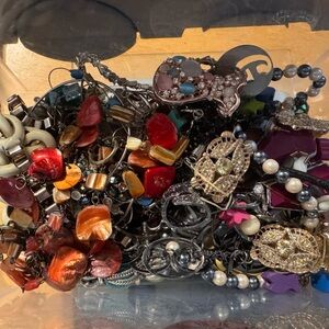 2LB Pound Junk Jewelry Craft Lot #2987T